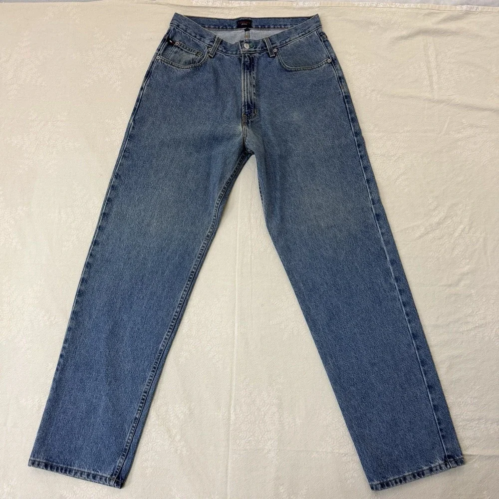 Tommy Hilfiger Tommy Jeans Freedom Mens 34x34 Made USA Light Wash Y2K